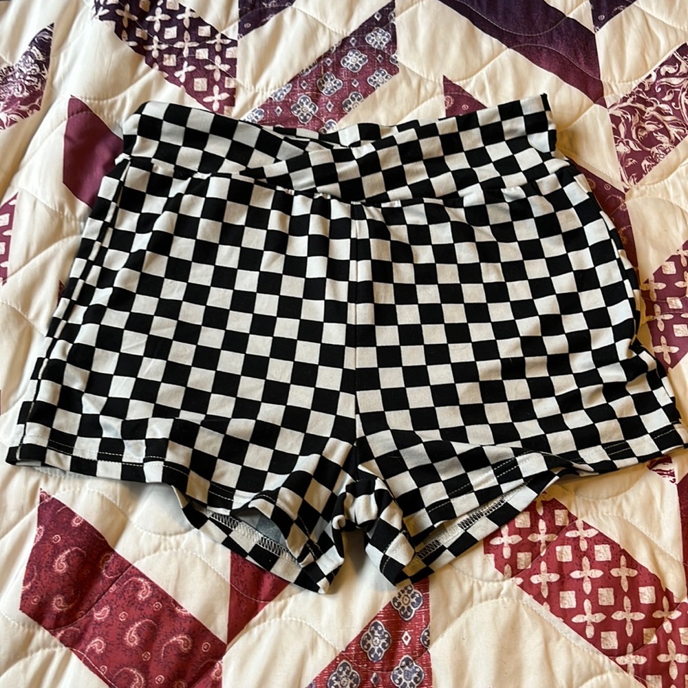 Checkered booty shorts